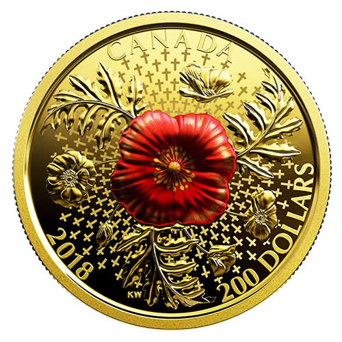 RCM-New-Release:-2018-1-Oz.-Pure-Gold-Coin---Armistice-Poppy